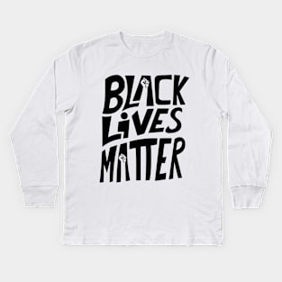 BLM (Black) Kids Long Sleeve T-Shirt